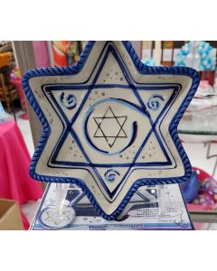 Jewish Star Ceramic Candy Dish 