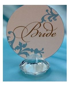 DIAMOND SHAPED CRYSTAL INSPIRED PLACE CARD HOLDER