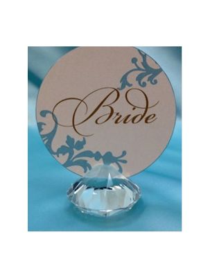 DIAMOND SHAPED CRYSTAL INSPIRED PLACE CARD HOLDER